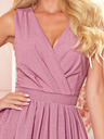 numoco Duga haljina s izrezom na vezanje - puderasto ružičasta svjetlucava Numoco JUSTINE