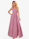 numoco Duga haljina s izrezom na vezanje - puderasto ružičasta svjetlucava Numoco JUSTINE