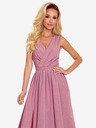 numoco Duga haljina s izrezom na vezanje - puderasto ružičasta svjetlucava Numoco JUSTINE