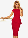 numoco Elegantna midi haljina s volanima - crvena Numocov