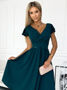 numoco Haljina s dekolteom i kratkim rukavima - zelena Numoco MATILDE