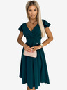 numoco Haljina s dekolteom i kratkim rukavima - zelena Numoco MATILDE