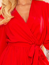 numoco Ženska haljina s dekolteom - crvena Numoco BINDY