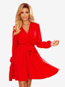 numoco Ženska haljina s dekolteom - crvena Numoco BINDY