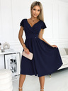 numoco Haljina s dekolteom i kratkim rukavima - tamnoplava Numoco MATILDE