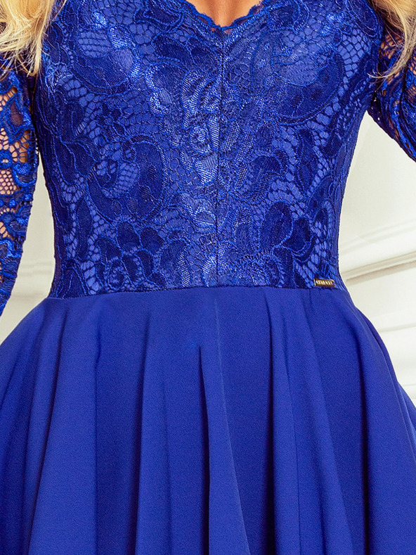 numoco Ekskluzivna haljina s čipkom - plava Numoco NICOLLE