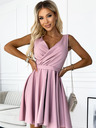 numoco Haljina s dužim leđima, dekolteom i remenom - prljavo roza Numoco MAYA