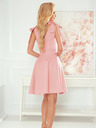 numoco Ženska haljina s torba izrezom i mašnama - puder roza Numoco ROSALIA