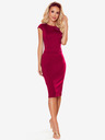 numoco Elegantna midi haljina s remenom - Boja vina Numoco TAMARA