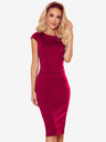 numoco Elegantna midi haljina s remenom - Boja vina Numoco TAMARA