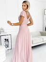 numoco Svjetlucava duga haljina s dekolteom - prljavo roza Numoco CRYSTAL