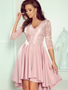 numoco Ekskluzivna haljina s čipkom - puder roza Numoco NICOLLE