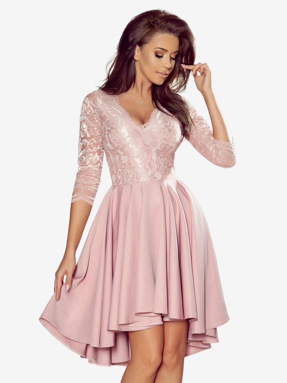 numoco Ekskluzivna haljina s čipkom - puder roza Numoco NICOLLE