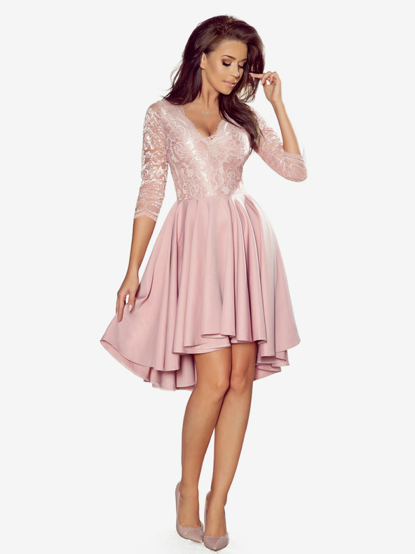 numoco Ekskluzivna haljina s čipkom - puder roza Numoco NICOLLE
