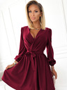 numoco Ženska haljina s dekolteom - Boja vina Numoco BINDY