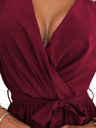 numoco Ženska haljina s dekolteom - Boja vina Numoco BINDY