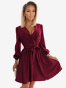 numoco Ženska haljina s dekolteom - Boja vina Numoco BINDY