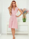 numoco Plisirana haljina s torba izrezom - puder roza Numoco WENDY