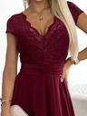 numoco Haljina od šifona s čipkastim izrezom - Boja vina Numoco LINDA