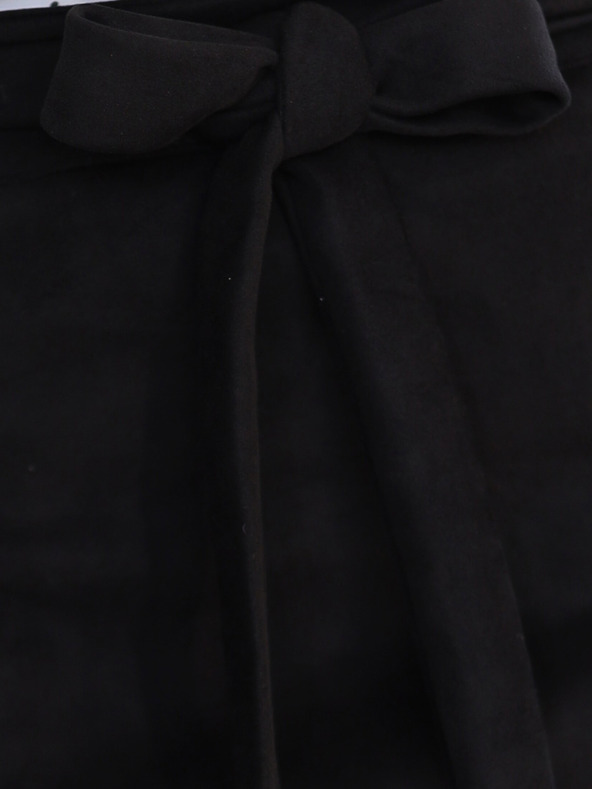 numoco Suknja od brušene kože na veze - crna Numoco