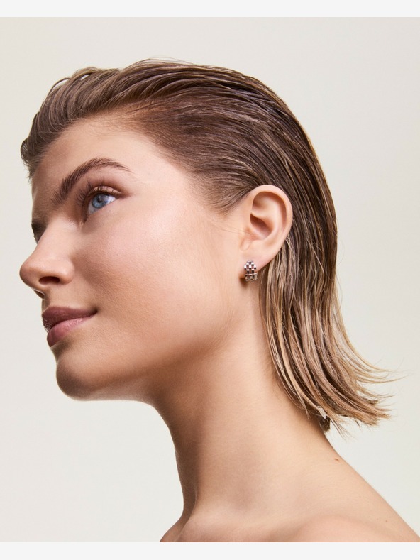 Daniel Wellington Daniel Wellington Srebrne čelične naušnice s 5 karika za žene