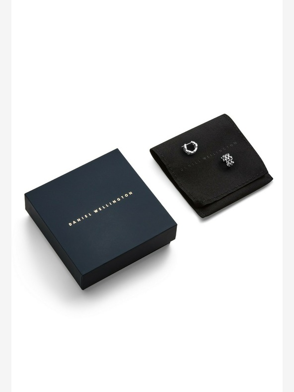 Daniel Wellington Daniel Wellington Srebrne čelične naušnice s 5 karika za žene