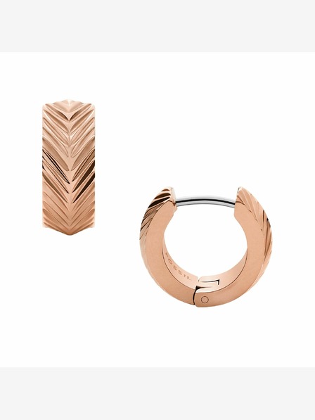 Fossil Ženske ružičasto pozlaćene naušnice Fossil JF04662791