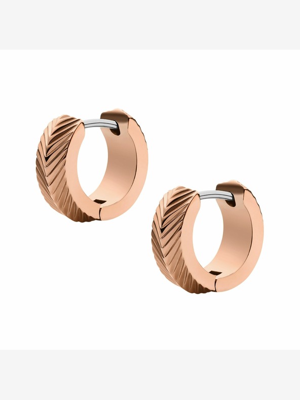 Fossil Ženske ružičasto pozlaćene naušnice Fossil JF04662791