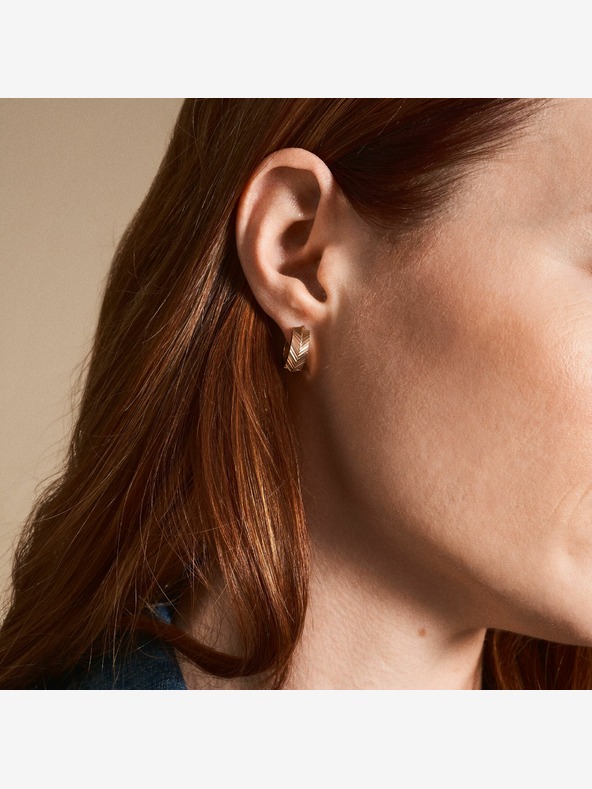 Fossil Ženske ružičasto pozlaćene naušnice Fossil JF04662791