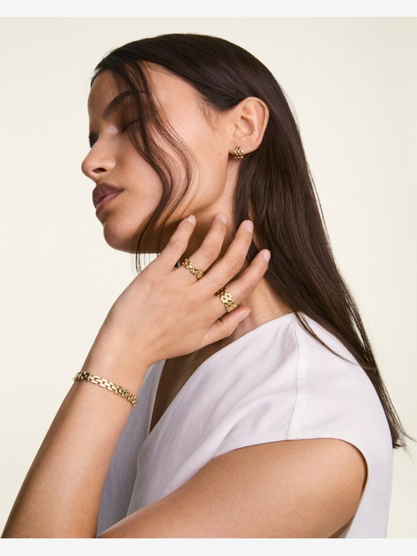 Daniel Wellington Daniel Wellington zlatni prsten od čelika 3-Link