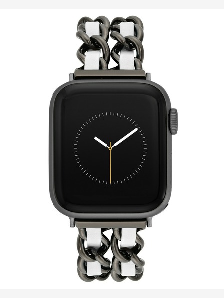 Steve Madden Ženski remen Steve Madden u kombinaciji čelika i veganske kože za Apple Watch 38/40/41mm, WS/1001BKWT424445
