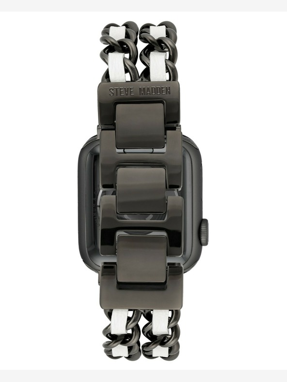 Steve Madden Ženski remen Steve Madden u kombinaciji čelika i veganske kože za Apple Watch 38/40/41mm, WS/1001BKWT424445