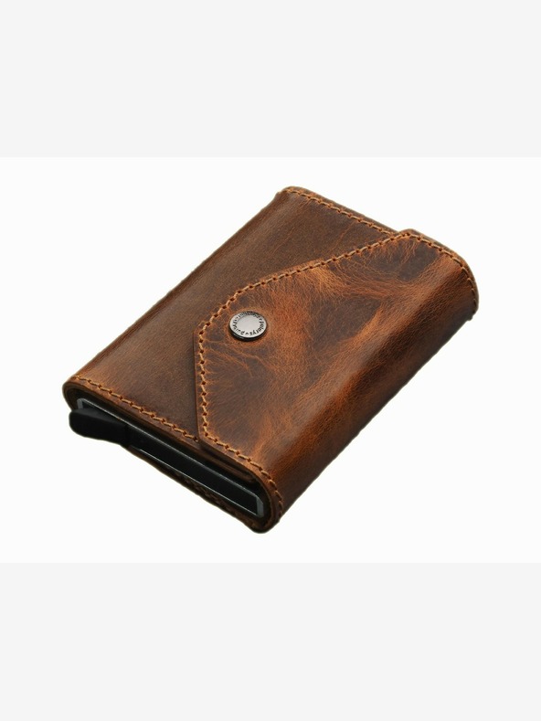 Pularys Pularys muški kožni novčanik smeđe boje