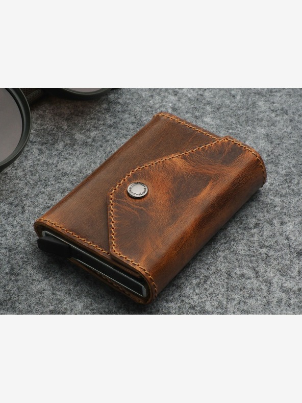 Pularys Pularys muški kožni novčanik smeđe boje