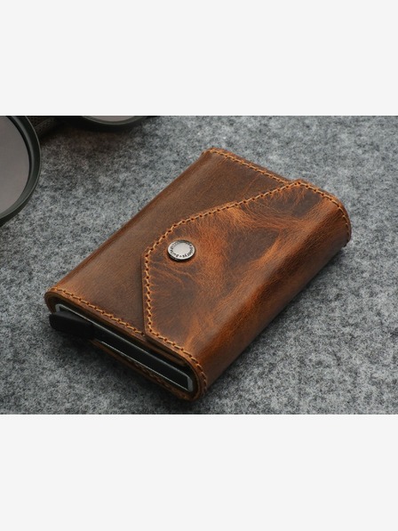 Pularys Pularys muški kožni novčanik smeđe boje