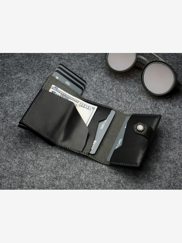 Pularys Pularys muški kožni novčanik Hiker crni 211114101