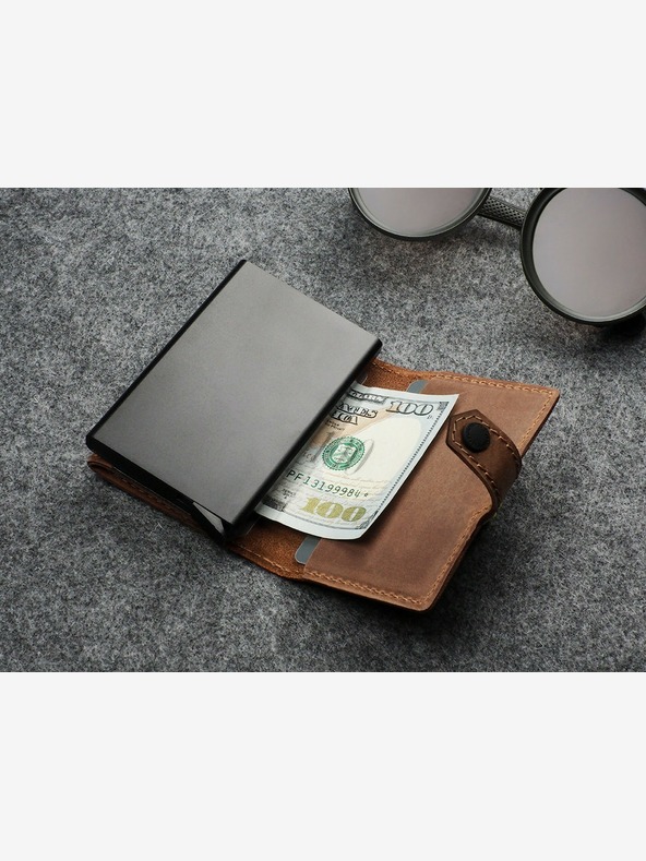 Pularys Pularys muški kožni novčanik Hiker smeđa 211128406