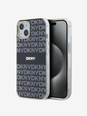 DKNY PC/TPU ponovljeni uzorak Tonal Stripe Magsafe stražnja maska ​​za iPhone 13 crna DKNY