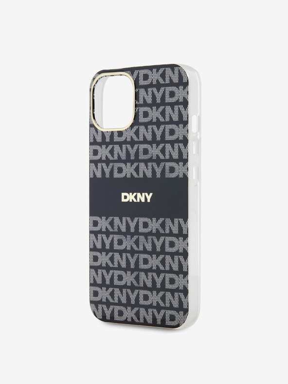 DKNY PC/TPU ponovljeni uzorak Tonal Stripe Magsafe stražnja maska ​​za iPhone 13 crna DKNY
