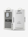DKNY DKNY PU kožna stražnja maska ​​s ponavljajućim uzorkom u tonskim prugama za iPhone 16 Pro Max bež