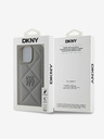 DKNY DKNY PU kožna prošivena stražnja maska ​​s logotipom za iPhone 16 Pro Max siva