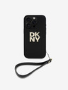DKNY DKNY PU kožna stražnja maska ​​s logotipom narukvice za iPhone 16 Pro Max crna