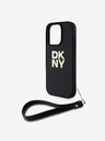 DKNY DKNY PU kožna stražnja maska ​​s logotipom narukvice za iPhone 16 Pro Max crna