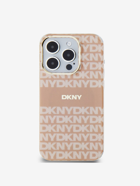 DKNY PC/TPU Ponavljajući uzorak Tonal Stripe Magsafe stražnja maska ​​za iPhone 14 Pro Pink DKNY