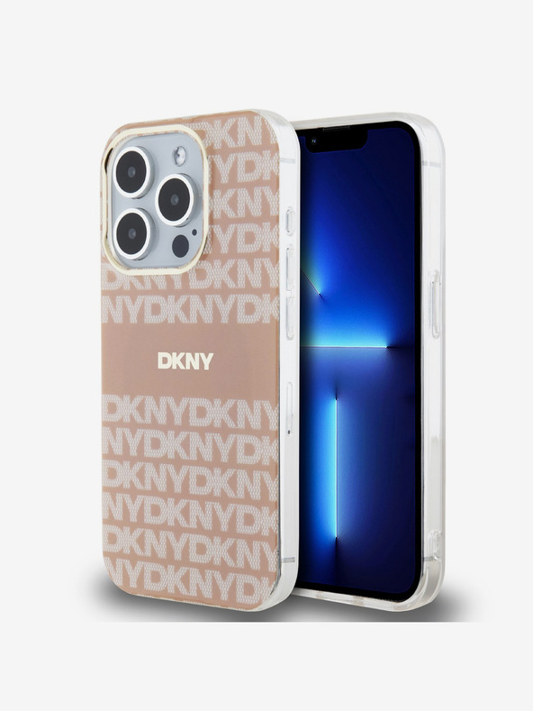 DKNY PC/TPU Ponavljajući uzorak Tonal Stripe Magsafe stražnja maska ​​za iPhone 14 Pro Max Pink DKNY