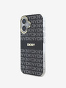 DKNY DKNY PC/TPU ponovljeni uzorak Tonal Stripe Magsafe stražnja maska ​​za iPhone 16 crna