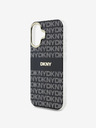 DKNY DKNY PC/TPU ponovljeni uzorak Tonal Stripe Magsafe stražnja maska ​​za iPhone 16 crna