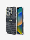 DKNY DKNY PC/TPU ponovljeni uzorak Tonal Stripe Magsafe stražnja maska ​​za iPhone 16 Pro crna