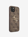 Guess Stražnja maska ​​Guess PU 4G s metalnim logotipom za iPhone 13 smeđa