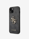 Guess PU 4G Metal Logo Zadní Kryt pro iPhone 14 Grey Etui za telefon